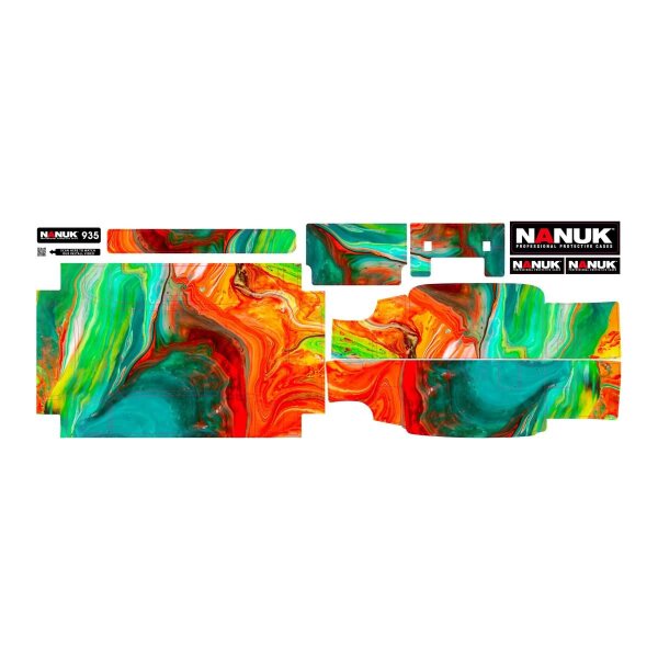NANUK® Cases SKIN Gehäuse Folie PAINT POUR für Koffer 935